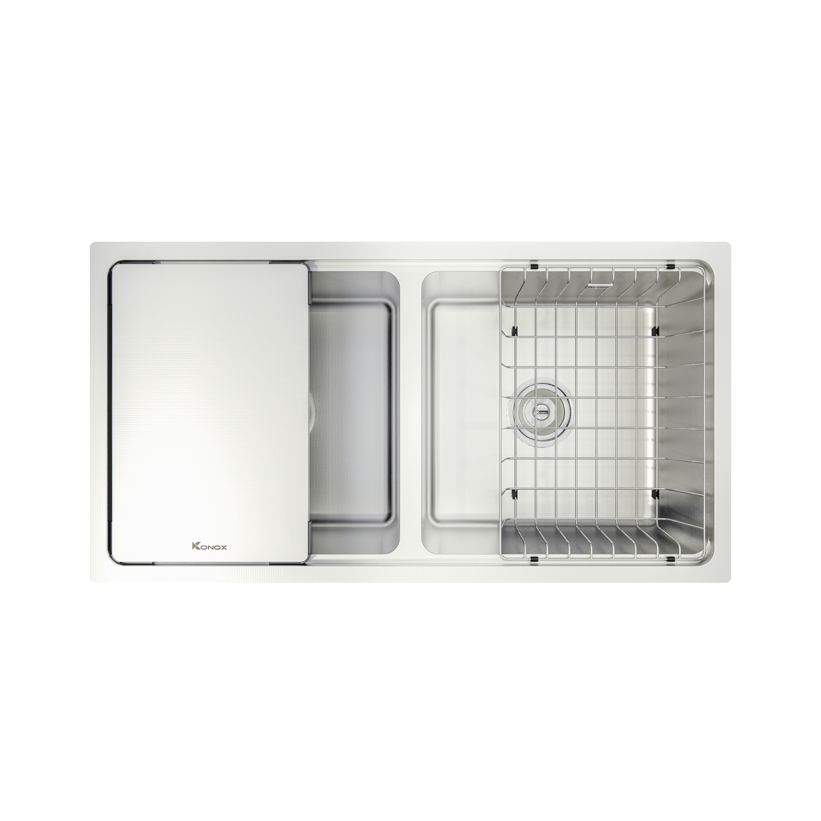 Chậu rửa bát chống xước Workstation Sink – Undermount Sink KN8646DU Dekor    - Konox