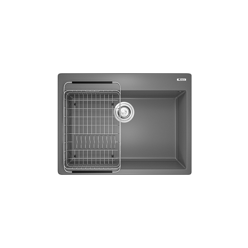Chậu rửa bát Granite Sink Ruvita 680 – Grey - Konox
