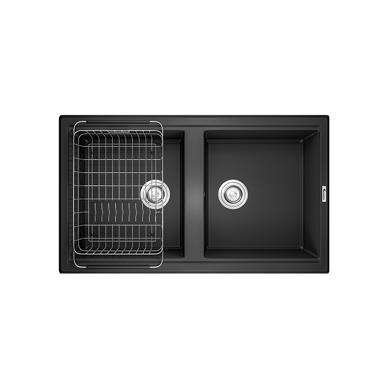 Chậu rửa bát Granite Sink Phoenix Smart 860 – Black - Konox