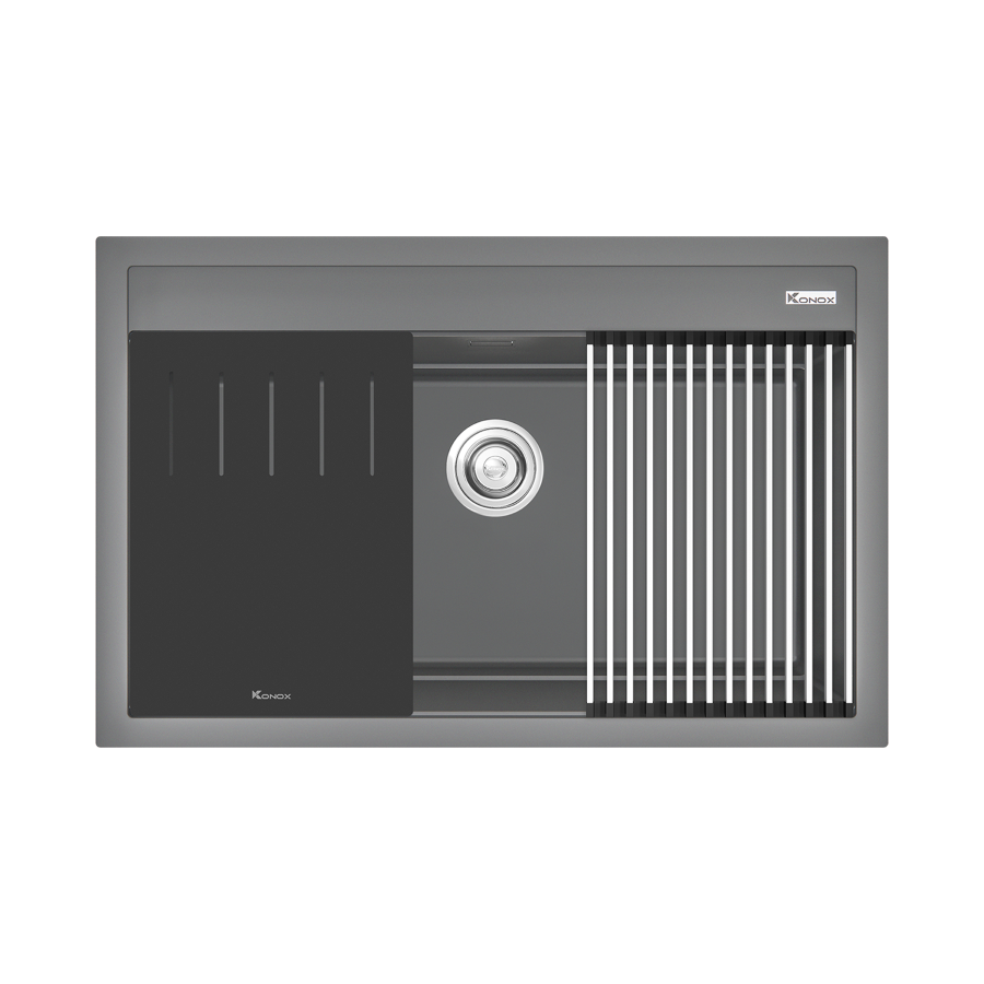 Chậu rửa bát đá Granite Sink Terra 790S Grey - Konox